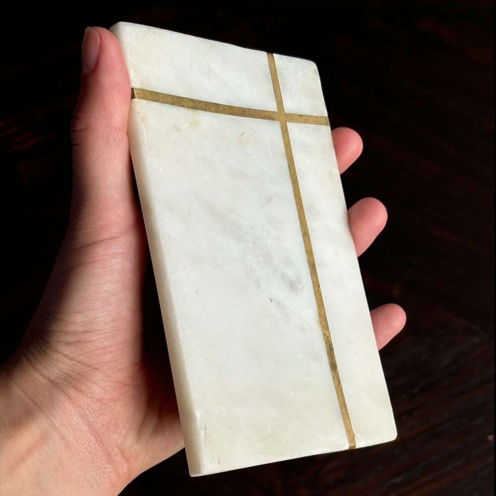 Mini Marble & Gold Block
